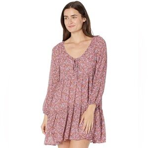 Sanctuary New Crush Babydoll Dress Sz Large Sheer Barbiecore Peasant Boho